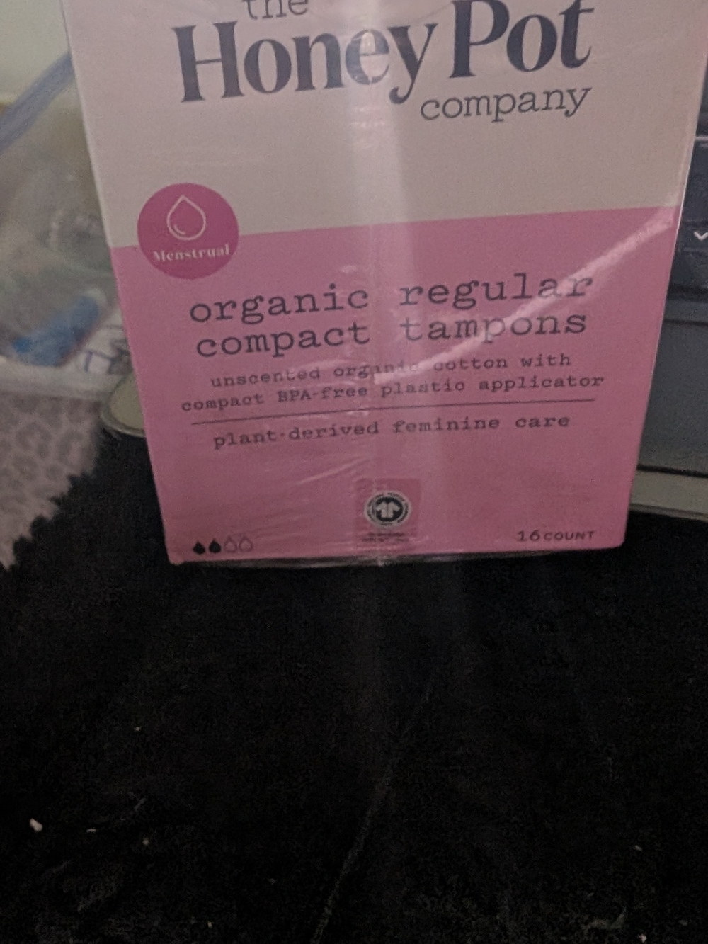 The Honey Pot Organic Regular Compact Tampons - Pink & White